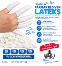 Tek Parmak Koruyucu Eldiven 100’lü Paket Lateks Kılıf Eldiven